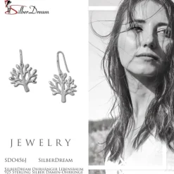SilberDream Ohrhänger Lebensbaum 925 Sterling Silber Damen-Ohrringe SDO456J