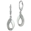 SilberDream Ohrhänger Loop Zirkonia weiß 925 Sterling Silber Damen SDO4373W