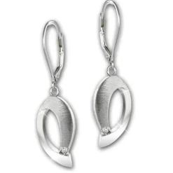 SilberDream Ohrhänger O-Form Zirkonia 925 Sterling Silber Damen Ohrring SDO4338W