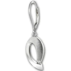 SilberDream Ohrhänger O-Form Zirkonia 925 Sterling Silber Damen Ohrring SDO4338W
