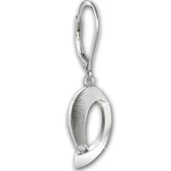 SilberDream Ohrhänger O-Form Zirkonia 925 Sterling Silber Damen Ohrring SDO4338W