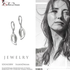 SilberDream Ohrhänger O-Form Zirkonia 925 Sterling Silber Damen Ohrring SDO4338W