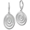 SilberDream Ohrhänger Oval Zirkonia weiß 925 Silber Ohrring SDO364S