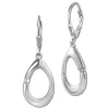 SilberDream Ohrhänger Oval Zirkonia weiß 925 Sterling Silber Damen SDO4383W