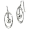 SilberDream Ohrhänger Oval mit Kugel 925 Sterling Silber Damen Ohrringe SDO6710J