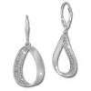 SilberDream Ohrhänger Oval Zirkonia weiß 925 Silber Damen Ohrring SDO371W