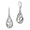 SilberDream Ohrhänger Oval geflochten Zirkonia 925 Silber Damen Ohrring SDO4347W