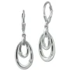 SilberDream Ohrhänger Ovale Zirkonia weiß 925 Sterling Silber Damen SDO4391W