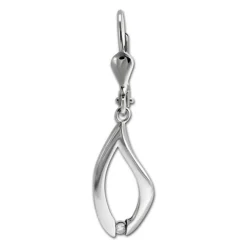 SilberDream Ohrhänger Oval Zirkonia weiß 925 Silber Damen Ohrring SDO4460W