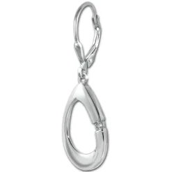 SilberDream Ohrhänger Oval Zirkonia weiß 925 Sterling Silber Damen SDO4383W