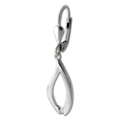 SilberDream Ohrhänger Oval Zirkonia weiß 925 Silber Damen Ohrring SDO4460W