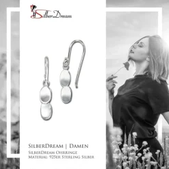 SilberDream Ohrhänger Ovale 925er Sterling Silber Damen Ohrring SDO8808J