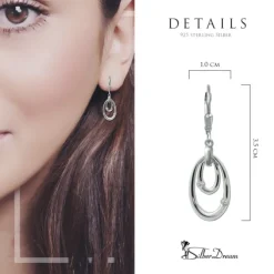 SilberDream Ohrhänger Ovale Zirkonia weiß 925 Sterling Silber Damen SDO4391W