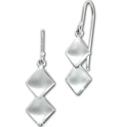 SilberDream Ohrhänger Quadrate 925er Sterling Silber Damen Ohrring SDO8810J