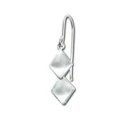 SilberDream Ohrhänger Quadrate 925er Sterling Silber Damen Ohrring SDO8810J