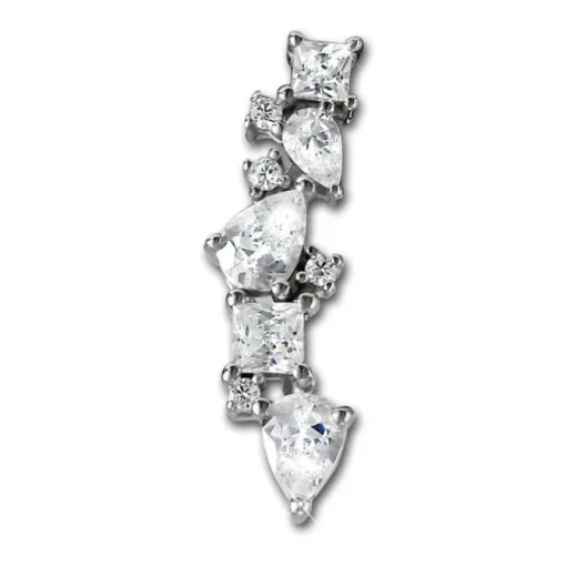 SilberDream Ohrhänger Ranke Zirkonia 925 Sterling Silber Damen Ohrring GSO489W
