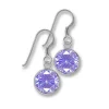 SilberDream Ohrhänger Rondell Zirkonia lila 925 Silber SDO8602V