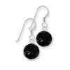 SilberDream Ohrhänger Rondell Zirkonia schwarz 925 Silber SDO8602S