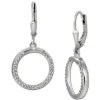 SilberDream Ohrhänger Round Zirkonia weiß 925 Silber Ohrring SDO4428W