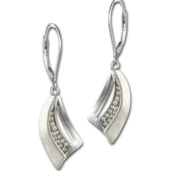 SilberDream Ohrhänger Segel Zirkonia 925er Sterling Silber Damen SDO4335W
