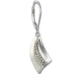 SilberDream Ohrhänger Segel Zirkonia 925er Sterling Silber Damen SDO4335W