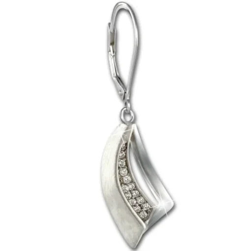 SilberDream Ohrhänger Segel Zirkonia 925er Sterling Silber Damen SDO4335W