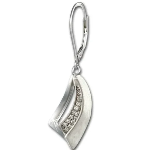 SilberDream Ohrhänger Segel Zirkonia 925er Sterling Silber Damen SDO4335W