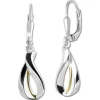 SilberDream Ohrhänger Shine bicolor 925 Sterling Silber Damen SDO4443T