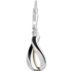 SilberDream Ohrhänger Shine bicolor 925 Sterling Silber Damen SDO4443T