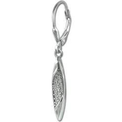 SilberDream Ohrhänger Ship Zirkonia weiß 925 Sterling Silber Damen SDO4385W
