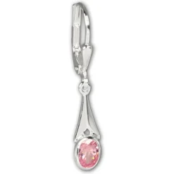 SilberDream Ohrhänger Stein rosa Ohrring 925 Silber SDO514A