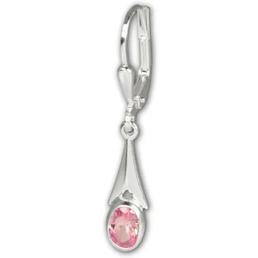 SilberDream Ohrhänger Stein rosa Ohrring 925 Silber SDO514A