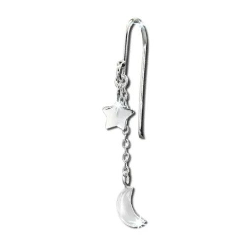 SilberDream Ohrhänger Stern & Mond 925er Sterling Silber Damen Ohrring SDO8807J
