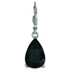 SilberDream Ohrhänger Träne schwarz Ohrring 925 Silber SDO520S