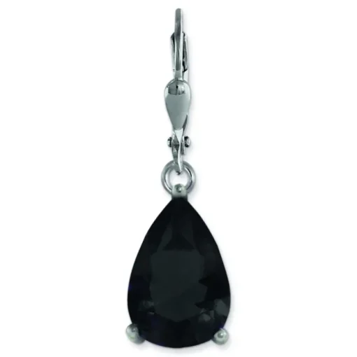SilberDream Ohrhänger Träne schwarz Ohrring 925 Silber SDO520S