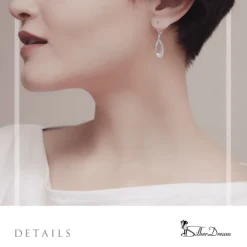 SilberDream Ohrhänger Träne Zirkonia weiß 925 Sterling Silber Damen SDO4371W