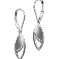 SilberDream Ohrhänger Tropfen Zirkonia weiß 925 Silber Damen Ohrring SDO4317W
