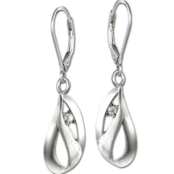 SilberDream Ohrhänger Tropfen Zirkonia 925er Sterling Silber Damen SDO4340W