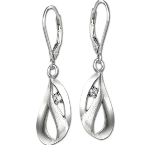 SilberDream Ohrhänger Tropfen Zirkonia 925er Sterling Silber Damen SDO4340W