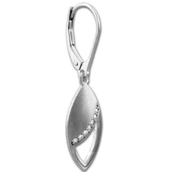 SilberDream Ohrhänger Tropfen Zirkonia weiß 925 Silber Damen Ohrring SDO4317W
