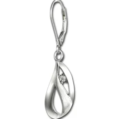 SilberDream Ohrhänger Tropfen Zirkonia 925er Sterling Silber Damen SDO4340W