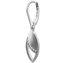 SilberDream Ohrhänger Tropfen Zirkonia weiß 925 Silber Damen Ohrring SDO4317W
