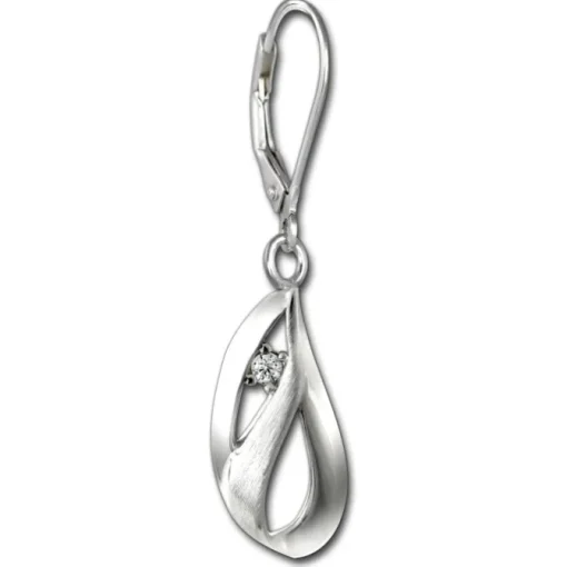 SilberDream Ohrhänger Tropfen Zirkonia 925er Sterling Silber Damen SDO4340W