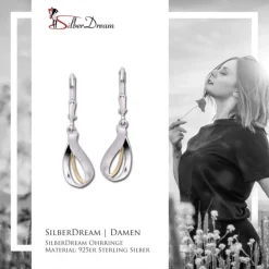 SilberDream Ohrhänger Tropfen 925er Silber Damen SDO4390T