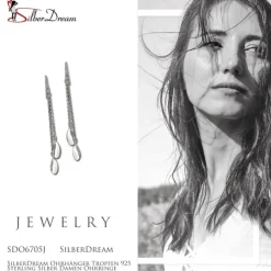 SilberDream Ohrhänger Tropfen 925 Sterling Silber Damen Ohrringe SDO6705J