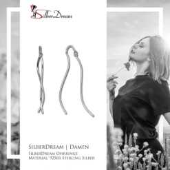 SilberDream Ohrhänger Wave Ohrring 925 Sterling Silber SDO518