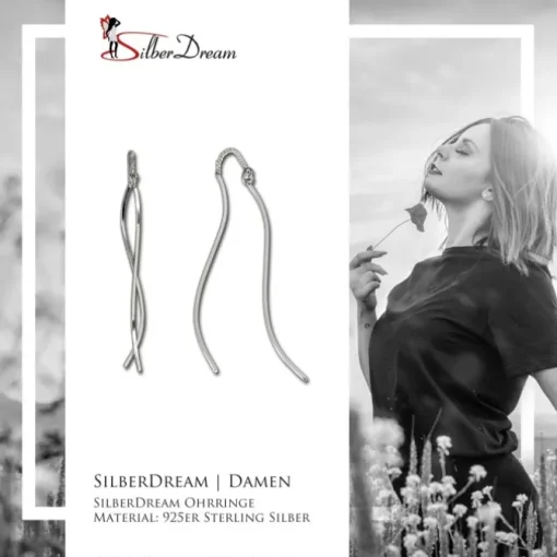 SilberDream Ohrhänger Wave Ohrring 925 Sterling Silber SDO518