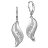 SilberDream Ohrhänger Welle Zirkonia weiß 925 Silber Ohrring SDO4292W