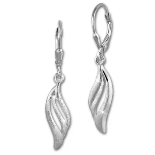 SilberDream Ohrhänger Welle 925 Sterling Silber Ohrring SDO4282J