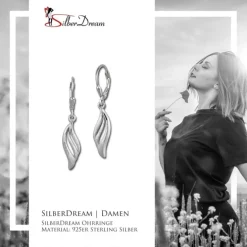 SilberDream Ohrhänger Welle 925 Sterling Silber Ohrring SDO4282J